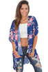 Sexy Floral Scalloped Kimono in Blue